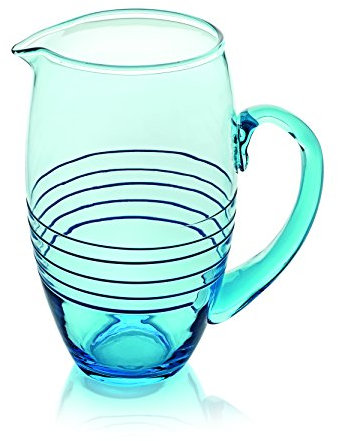 IVV Rings Pichet Turquoise, 1,35 l, Verre, Bleu, 0,14 x 0,14 x 0.215 cm