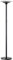 UNILUX Lampadaire à LED Variaglass noir avec vasque verre - H180 cm, Socle D34 cm, vasque D36 x H6 cm