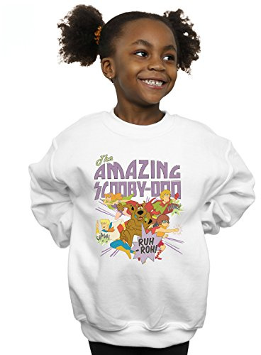 Absolute Cult Scooby Doo Girls The Amazing Scooby Sweatshirt White 12-13 years