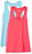 Amazon Essentials Top Deportivo Elástico de Secado Rápido y Tirantes (Hay Tallas Grandes) Mujer, Pack de 2, Rosa Fluorescente/Azul, M