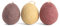 Gry & SIF große Bunte Osteranhänger Eier, Filzeier, Ostern, Osterdeko, Frühlingsdeko aus Filz, Handmade, Fairtrade | helle Ostereier, 4 cm, 3er Set