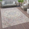Paco Home In- & Outdoor-Teppich Für Balkon Terrasse, Kurzflor Mit Orient-Muster In Rosa, Grösse:Ø 200 cm Rund