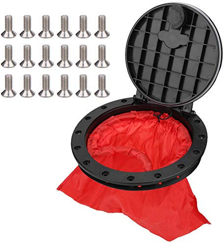 Keenso Kayak Hatch Cover, 6in/8in Round Circular Type Lid Kayak Hatch Deck Kayak Sealing Waterproof Hatch Cover with Storage Bag(8 inch) boating