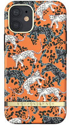 Richmond & Finch Hülle Kompatibel mit iPhone 12 Mini, Orange Leopard Gehäuse, 5.4 Zol, Komplett Schützende Handyhülle