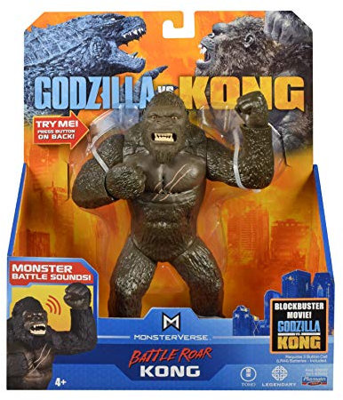 Monsterverse Godzilla vs. Kong Sammlerstück 7 Zoll Deluxe, hochdetaillierte und modelliert-artikulierte King Kong Actionfigur, mit Monsterkampfgeräuschen, geeignet für Kinder ab 4 Jahren+