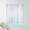 ESLIR Raffrollo mit Ösen Gardinen Küche Raffgardinen Transparent Ösenrollo Vorhänge Mit Wellen-Druck Modern Voile Blau BxH 100x140cm 1 Stück