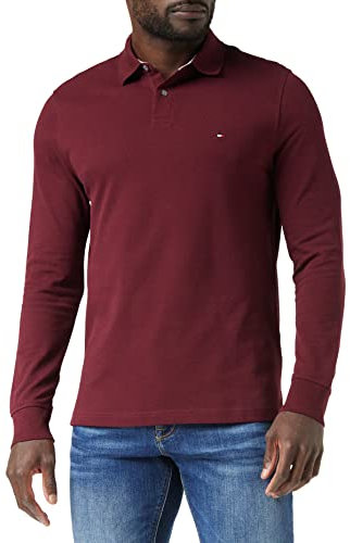 Tommy Hilfiger Herren 1985 Regular LS Polo MW0MW20183 Langarm Poloshirts, Lila (Deep Rouge), M