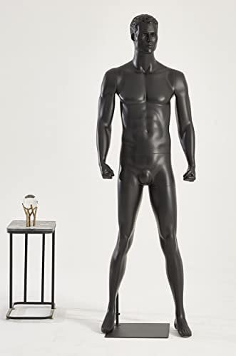 M26-8 Mann Black Tonhandisplay schöner komplett geformter Kopf weibliche oder Männliche Schaufensterpuppe stehend schwarz oder weiß matt Hochwertig