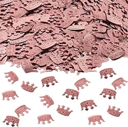 Diyxisk Kronen Konfetti,30g Tischdeko,Diy Geburtstagsfeier Hochzeits Babydusche（Roségold）