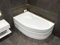 AQUADE Eckbadewanne Mainz Links 170x100cm Komplettset inkl. Untergestell, Ab-Überlauf - Schürzen-Set - Extra stabile Badewanne Eckwanne + LED