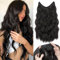TESS Flip in Extensions 50 cm, Naturschwarz Secrets Haare Extensions Gewellt 130g mit 4 Clips Extensions mit Band Synthetik Hair haarverlängerung mit Gummiband