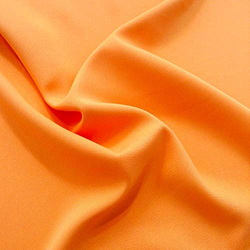 TOLKO 1m Modestoff | Dekostoff universal Stoffe zum Nähen Meterware Dekorieren | Blickdicht, knitterarm | 150cm breit Bekleidungsstoffe Dekostoffe Vorhangstoffe Basteln Patchwork (Orange)