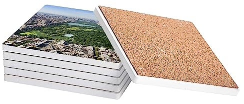 sous Verre en céramique - New York Manhattan Central Park Ville USA - Lot de 6 (100 x 100 mm)