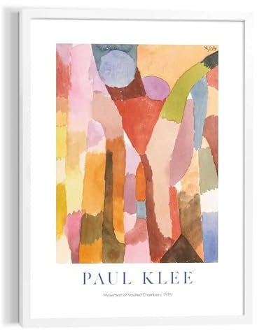 REINDERS Gerahmtes Bild, Paul Klee - Movement, Wohnzimmer, Bilder, Wanddeko, Room Decor, MDF, Mehrfarbig, 70x50cm