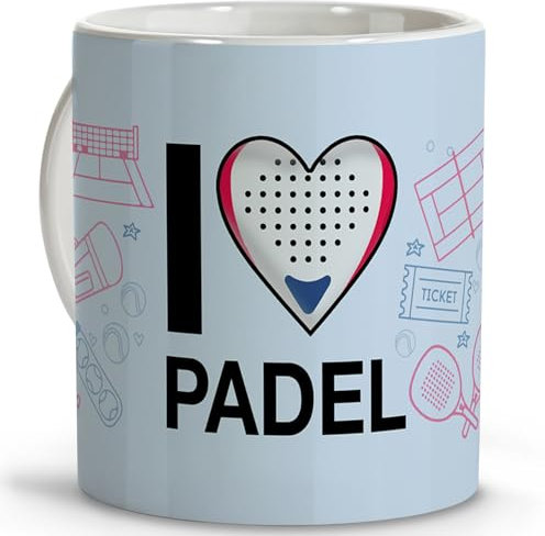 Padel-Zubehör. Padel Mann. Padel Frau. Originelle Padel-Geschenke. Originelle Tassen zum Verschenken. Keramikbecher 330 ml. Padel