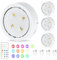 Led Vitrinenbeleuchtung kabellos,USB Aufladbar LED Spots Akku mit Fernbedienung,Küchenunterbauleuchte Nachtlicht mit Bewegungsmelder,Dimmbar Indirekte Beleuchtung mit Timer Schrank,Regal (RGB-White)