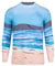 SURFEASY Men's Long Sleeve Rash Vest Swim Shirt, UPF 50+ Sun Protection Quick Dry Surf Swimming Fishing Hiking Shirts T-Shirt(Blue/Ocean,L)
