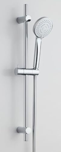 VIGOUR Brausegarnitur individual 1.0 m Stange 60 cm kürzbar Schlauch & Handbrause 3-fach Strahl