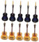 GOOHOCHY Miniatur-weihnachtsinstrumente Mini-gitarrenmodell Gitarrendekor Für Weihnachtsbaum Wohnzimmer Schreibtisch Partydekoration