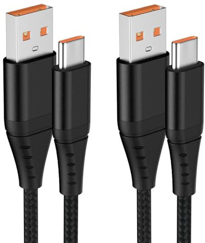 Mugust Cable USB C Cargador para Xiaomi Redmi Note 13 12 Pro 12S 11 11S Charger,Carga Rápida Trenzado de Nylon para Xiaomi 14 13 11 Lite 5G Pad 6 5 POCO F6 X6 X5 X4 Pro C65(1m+1m,Negro/Negro)