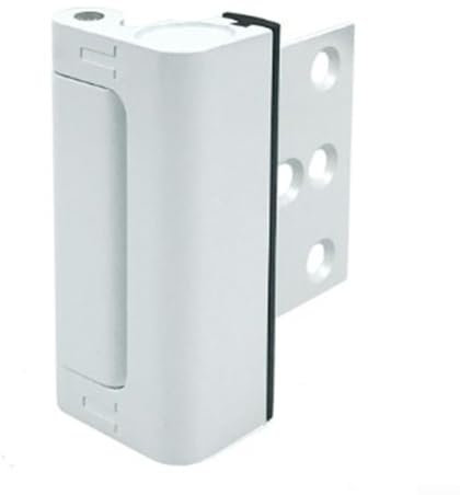 Safety Door Bolt Hinge, Defender Security Door Reinforcement Lock – Add Extra, High Security Alloy, Heavy Duty Home Security Door Lock (white)