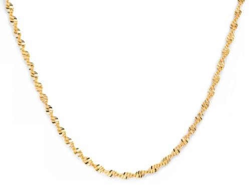 Source 20 inch 18ct Gold plated 4mm thick Braided Rope Chain Necklace