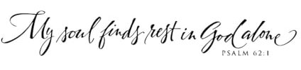 Christliches Wandtattoo „Meine Seele findet Ruhe in Gott allein“ – Wanddekoration für Schlafzimmer – Psalmen, Vinyl-Wandaufkleber mit Bibelvers-Zitat, klein – 9x57cm