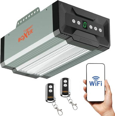 Boxer 5000 Premium® Ouvre-porte de garage Wi-Fi, 1000N, avec 2 télécommandes – Commande via smartphone & tablette, installation facile