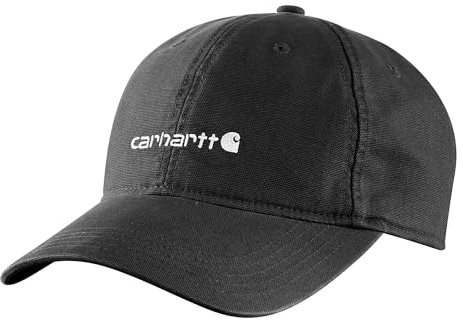 Carhartt Damenkappe aus Segeltuch, bestickt mit Grafik, Schwarz, Einheitsgröße