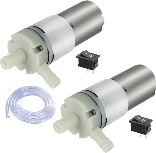 RUNCCI-YUN 2Pcs Mini Pompe 12v,370 DC 12V Pompe à Vide électrique,Pompe à Eau à Membrane 12V Pompe auto-amorçante Micro Mini Pompe à Eau Electrique pour Machine à thé AquariumWater Cooling
