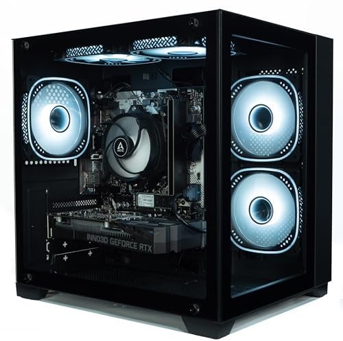 ionz Gaming PC - Desktop Computer | Intel i5-12400F | Nvidia RTX 4060 | 16GB RGB RAM | 1TB NVMe SSD - Air Cooler | 500W 80+ PSU - WIFI | Windows 11 | (KZ 900V2, Black)