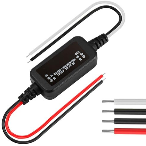 Xdingjiala Convertitore di tensione DC 12 V/24 V a 6 V Trasformatore di tensione da DC 8-30 V a 6 V 2,5 A/3 A 18 W MAX transformatore step-down Ideale per Automotive e Motori