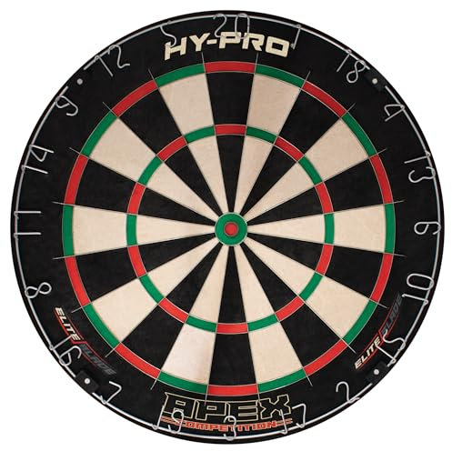 Hy-Pro Apex Cible de fléchettes Professionnelle – Cible de fléchettes d'intérieur et d'extérieur avec Fil de Lame de précision, sisal de qualité A et Montage – Idéal pour Une Installation Facile et