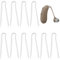 10pcs Hearing Aid Tubes Soft Hearing Aid Tubes NHS Lightweight Hearing Aid Tubing Replacement Flexible PVC BTE Earmold Hearing Amplifiers Ear Tubes Hearing Aids Accessories for Seniors
