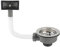 BDHYYM Bonde d'évier de cuisine avec siphon de 114 mm avec trop-plein, panier pour évier, convient pour la filtration des éviers de cuisine