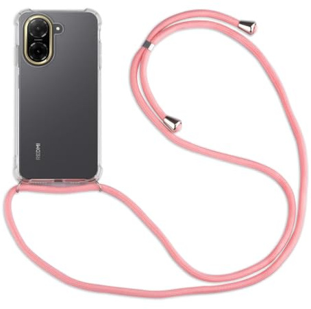 betterfon Handykette Hülle kompatibel mit Xiaomi Redmi A5 4G (Global 171,7mm) / Poco C71 4G | Smartphone Hülle Case mit Band | Handyhülle Handyband zum Umhängen | Rosa