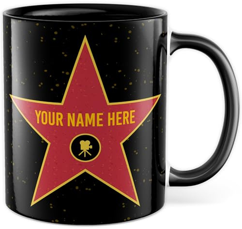 Witzige Tasse mit Spruch - Geschenk Walk of Fame Star - Kaffeetasse 330ml aus Keramik - Humor Hollywood Stars Promis Kino Kaffee-Becher