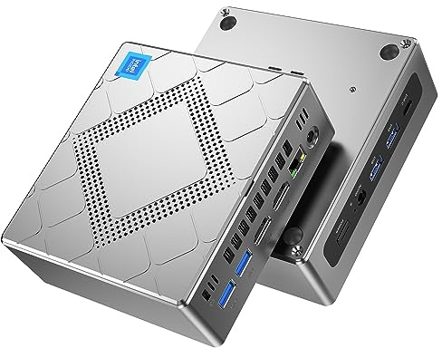 NiPoGi CK10 Mini PC Ιntel Core i5-12600H(bis zu 4,50 GHz, 12C/16T), 32 GB DDR4 1 TB M.2 NVMe PCIe3.0 SSD Mini Desktop Computer für Büro/Büro/Schule/Zuhause, WiFi 6, 4K Triple Display, 2X HDMI, VGA.