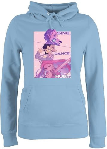 Shirtracer - Pullover Damen Hoodie Frauen - Anime - Sing. Dance. Hunt. - Kostüm K-Pop Merch