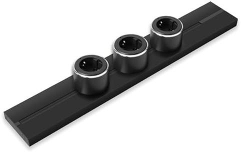 Steckdosenschienensystem Track Aufputz 50 cm + 3 Schuko Steckdosen Stromschiene