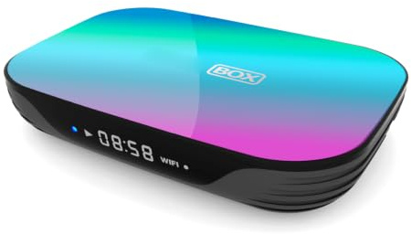 Jectse TV Box 4GB DDR3, S905X3 Quad Core 8K Set Top Box con Dual WiFi Gigabit Ethernet 2.4G 5G per la Casa (4+32G Spina europea)