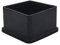 Flyshop Lot de 8 Embouts de Pieds de Chaise carrés en Caoutchouc antidérapant pour protéger Le Sol des Meubles et des Tables 50 x50 mm, 2-inches x 2-inches, Noir