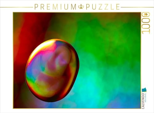 CALVENDO Puzzle Farbrausch mit Öl und Wasser | 1000 Teile Lege-Größe 64 x 48 cm Foto-Puzzle für glückliche Stunden