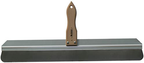 COUTEAU A ENDUIRE INOX 60CM COINS ARRONDIS (BOIS)