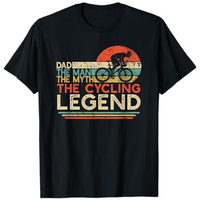 Vintage Cycling Dad The Man The Myth The Legend Cyclist Gift T-Shirt
