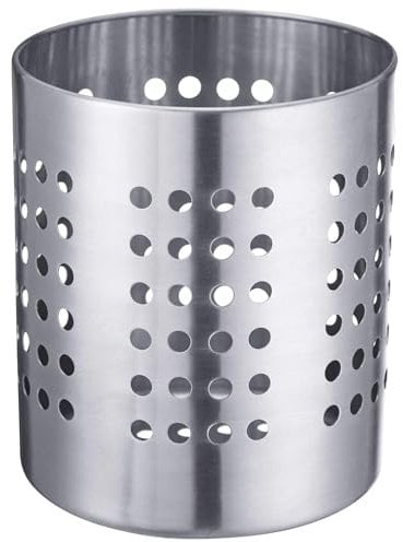 Westmark Egouttoir à Couverts/Porte-Ustensiles, Rond, Diamètre: 10 cm, Hauteur: 13 cm, Acier Inoxydable, Argent, 69012211