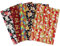 aufodara 5er Baumwollstoff Meterware 50x50 cm Japanische Stil gedruckt Blumen Gold Muster Bronzing Stoffpaket Patchwork Baumwolle Stoffe zum Nähen Quilten DIY Artcraft Handarbeit (Rot,Marineblau)