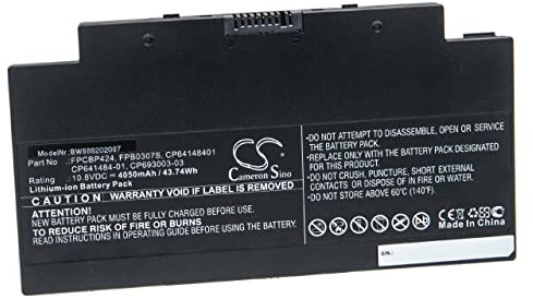 vhbw Akku Ersatz für Fujitsu CP64148401, CP641484-01, CP693003-03, FMVA77MB für Notebook (4050mAh, 10,8V, Li-Ion)