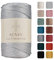 S SENSY Premium 5 mm 104 Yards Polyesterseil 100% Polypropylen-Kordel Makramee-Kordel 5 mm Häkeltasche Kordel Makramee Seil Häkelgarn Geschenk für Strickwaren (Silver), 5MM POLYESTER