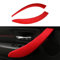 2PCS Auto Aufkleber Autotür Armlehne Verkleidung Interieurleisten Trim kompatibel mit BMW F30 F31 F32 F34 F36 3GT 3 4er Accessories (Türgriff, ROT)